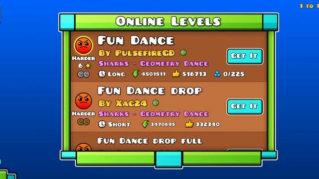 fun dance drop geometry dash прохождение смотреть онлайн