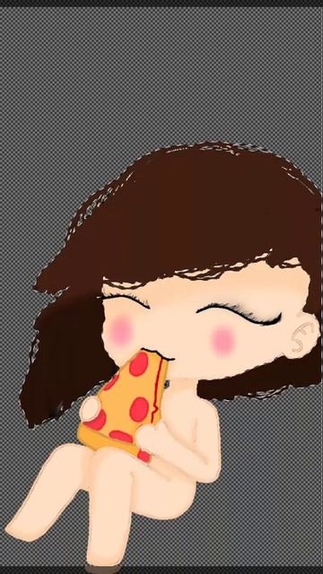 арт девочка ест пиццу смотреть онлайн