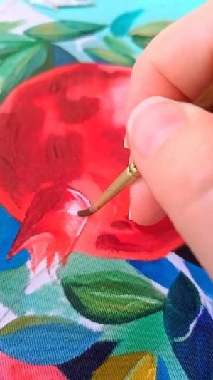 Рисую гранаты на футболке #росписьодежды  #art #рисую #шо