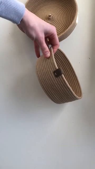 Корзинка в технике зигзаг ( хлопковый шнур 5 мм) смотреть онлайн