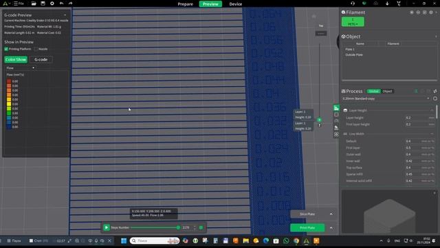 Калибровки Creality Print 5.1 :  настраиваем Pressure Advance/Linear Advance.