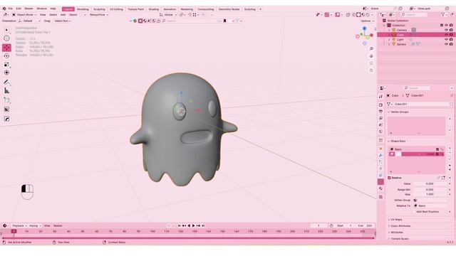 Создаем милого мультяшного призрака в Blender! 🎃Анимаци? смотреть онлайн