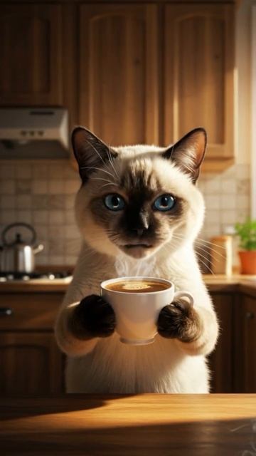 Кошечки любят погорячее 😈#teqqo #кофеварка #кофесутра #г смотреть онлайн