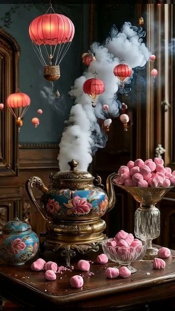 Чай,нейросети и немного безумия 🤪🫖#ai#утро#красиво#эк