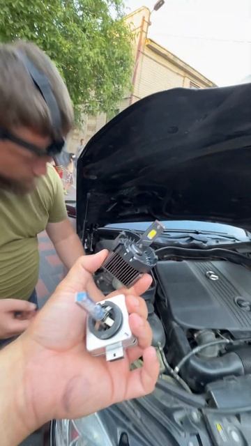 Mercedes E 212 улучшить свет в 3 раза, замена ламп OLLO +260% по яр?