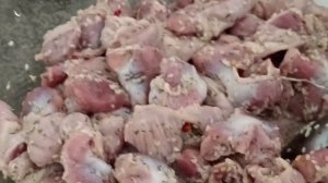 Куриные желудочки и картофель, запечённые в аэрогрилн