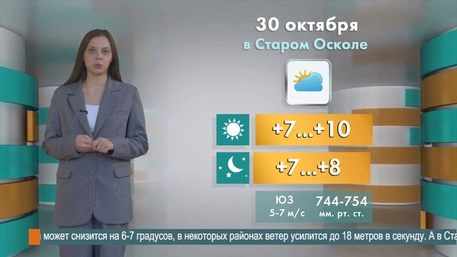 Погода в Старом Осколе на 30 октября смотреть онлайн