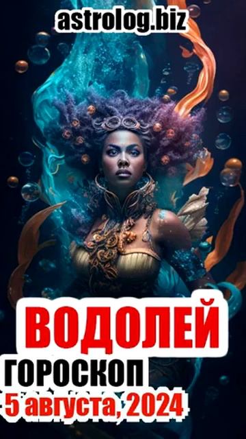 ВОДОЛЕЙ гороскоп на 5 августа, 2024 смотреть онлайн