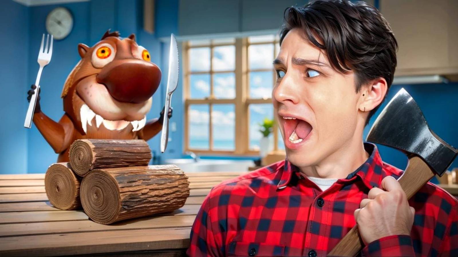 СИДЕЛ 5 НОЧЕЙ С БОБРОМ ЗА СТОЛОМ И КУШАЛ ПОЛЕНО И ЭТО БЫЛО СТРАШНО смотреть онлайн