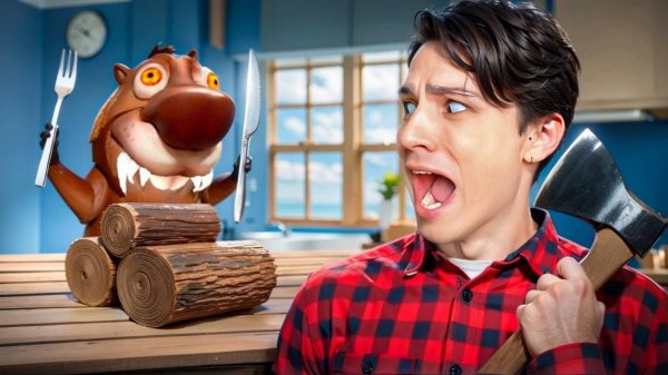 СИДЕЛ 5 НОЧЕЙ С БОБРОМ ЗА СТОЛОМ И КУШАЛ ПОЛЕНО И ЭТО БЫЛО СТРАШНО