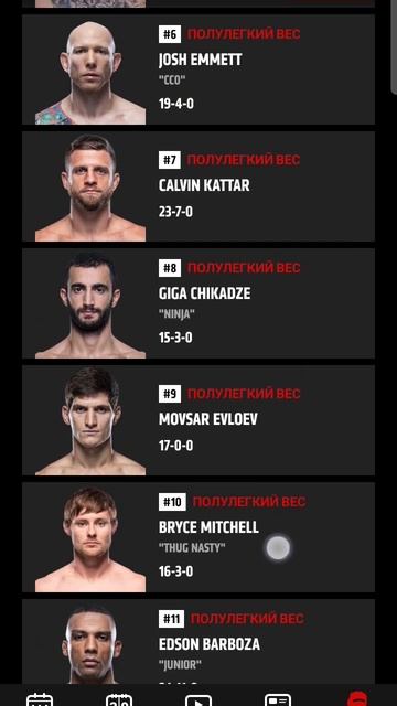 UFC Полулёгкий вес🔥🔥 Какой бой ждете больше вс? смотреть онлайн
