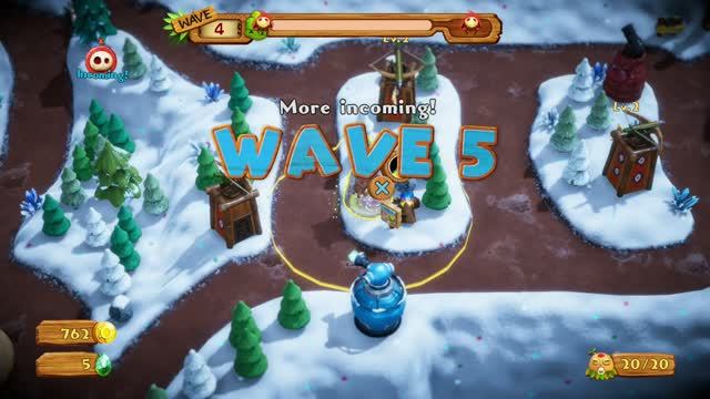 PixelJunk™ Monsters 2 PS4 Twinkling Snowfield Stage 3 Fun Perfect 005