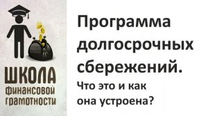 Программа долгосрочных сбережений. Что это и как она у