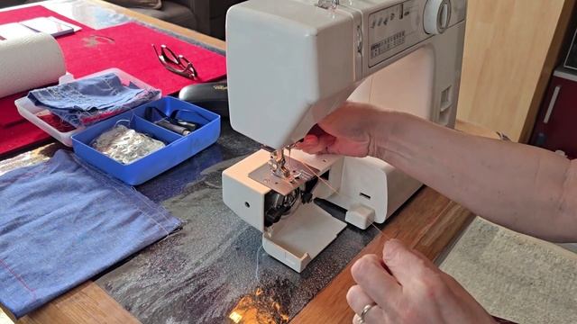 Einfädel Ober, Unter Nähmaschine PFAFF 350 , Заправка швейной машины Threadi