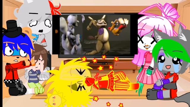 реакция фнаф 9 на Glitchtrap Meet Vanny Gacha Club