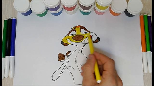 Тимон Мультик раскраска Тимон раскраска для детей смотреть онлайн