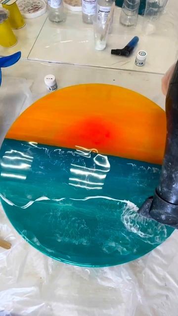 Часы 40 см эпоксидной смолой