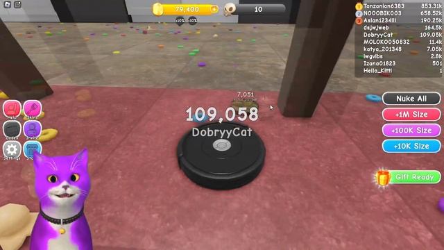 БЕЗУМНАЯ БИТВА ПЫЛЕСОСОВ! Vacuum Eating simulator смотреть онлайн
