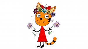 Как нарисовать кошечку Карамельку из Три кота
