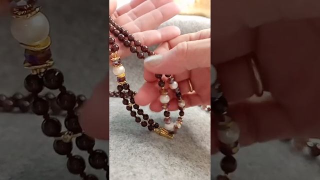 Чокер,колье и браслет из граната. смотреть онлайн