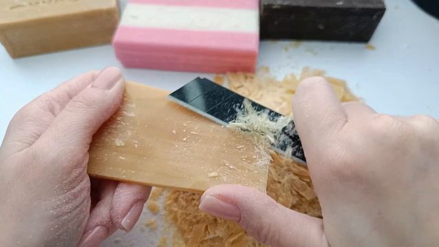 Cutting laundry soap. Satisfying ASMR video. Резка хозяйственного мыла смотреть онлайн