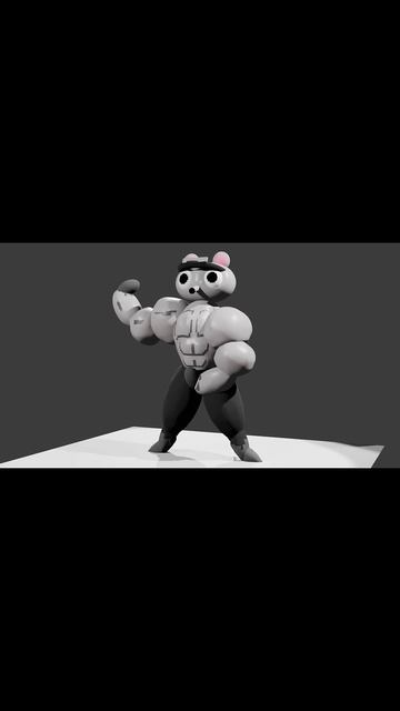 Работа 10, мышка с мышцами 🐭 #blender #3d смотреть онлайн