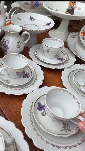 Фарфоровый сервиз Довбыш на Киевской барахолке #барах смотреть онлайн