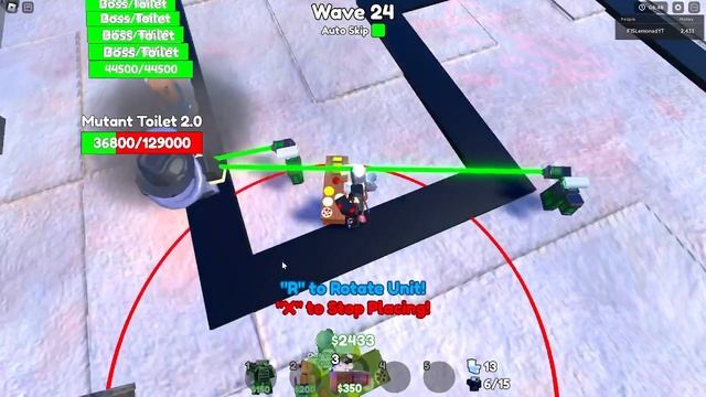 Тест шефа тв режиме Toilet Tower Defense