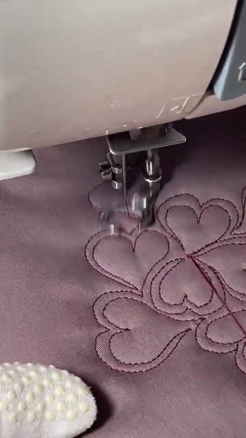 Сердечки (14). Free Motion Quilting. Свободно ходовая стёжка.