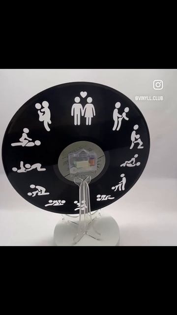 Часы из виниловой пластинки «Камасутра», без подложки