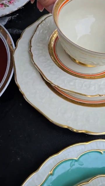 Роскошные Тройки для чая #винтаж #германия #барахолка #