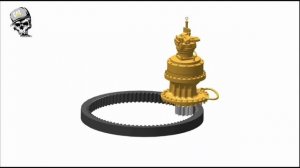 Принцип работы системы привода поворота экскаватора.