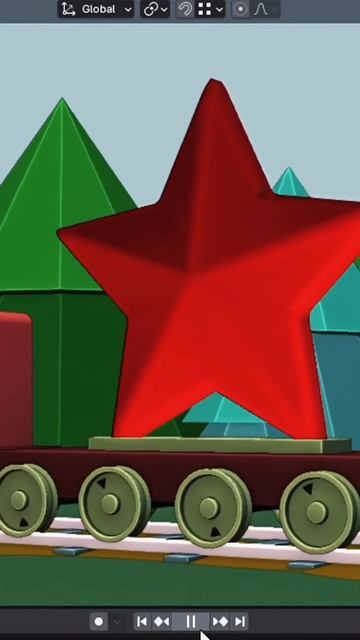 Поезд. Анимация в Blender. #blender #animation #3d #блендер #blender3d #3danim смотреть онлайн