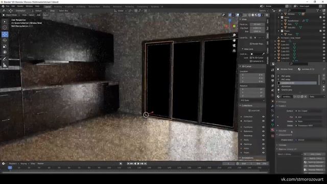 Архивный таймлапс интерьера в eevee Blender смотреть онлайн