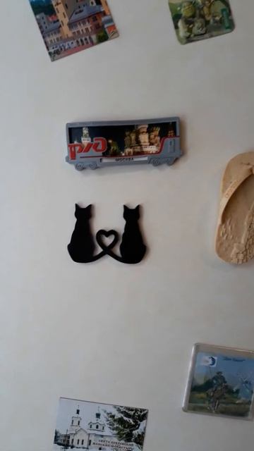 Магнит на холодильник "Влюбленные котики" смотреть онлайн