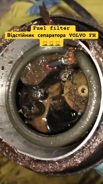 Fuel filter element #volvo заміна фільтра сепаратора, а там отака ? смотреть онлайн