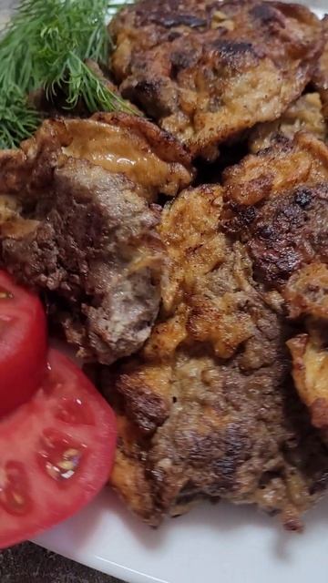 Отбивные из говяжьей печени- сочно и вкусно, рецепт ск? смотреть онлайн