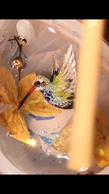 Маленькая птичка в эпоксидный смоле #handmade #art #epoxyresin #epox смотреть онлайн