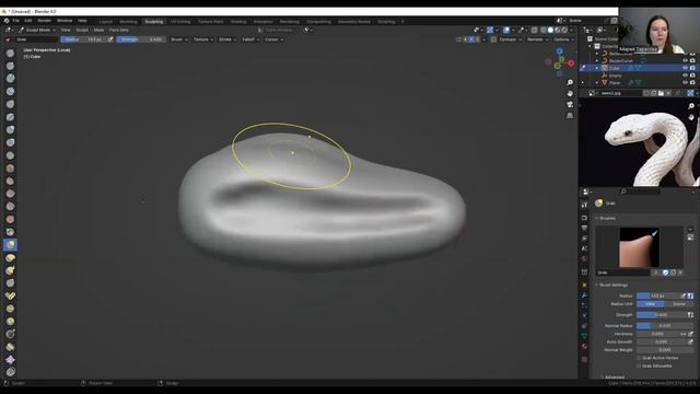 Деревянная змея в Blender #туториал #tutorial смотреть онлайн