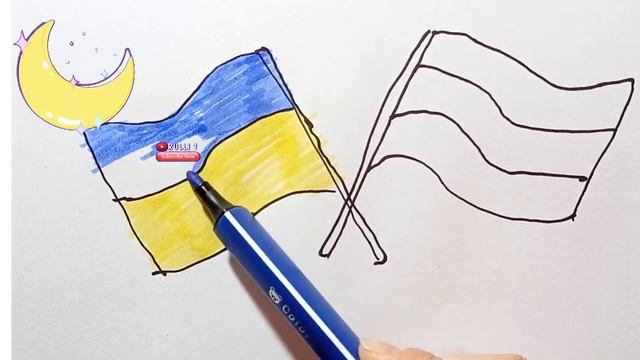 How to Draw Flag for kids Как нартсовать Флаг Bayroq chizish смотреть онлайн