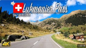 🚗 SmartTV 4К ➤ Живописный переезд через перевал Лукманье, из Дисентиса в Биаску, Швейцария! 🇨🇭