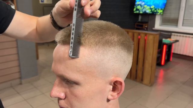 Мужская стрижка | Стрижка Цезарь | Caesar | Barber | Барбер | Фе смотреть онлайн
