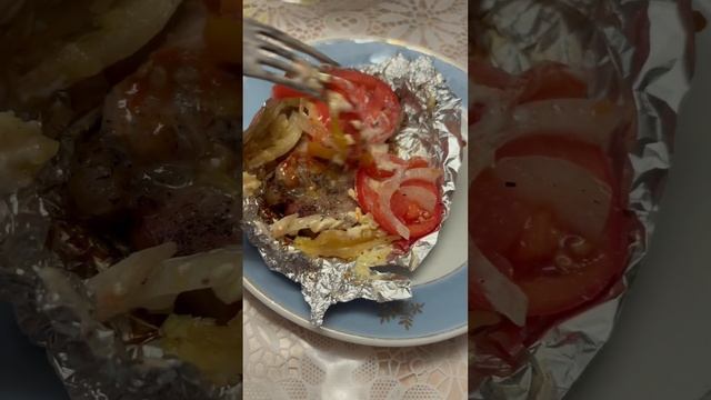 сочное и нежное мясо в духовке в фольге. смотреть онлайн