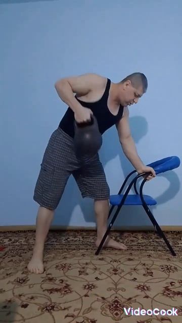 Силовые Упражнения с Гирей 24 кг! смотреть онлайн