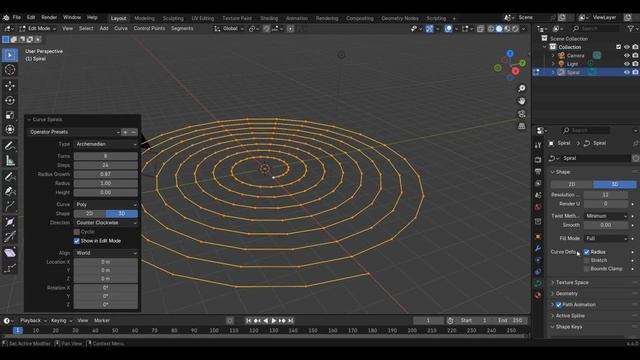 Как быстро сделать спираль в Blender 3D How to quickly make a spiral in Ble смотреть онлайн