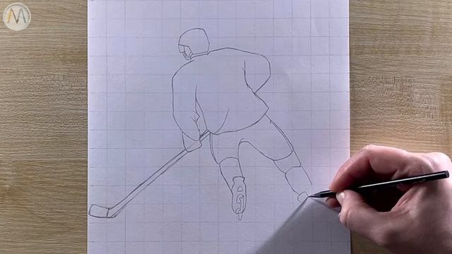 Как нарисовать ХОККЕИСТА / Урок рисования для начинающих