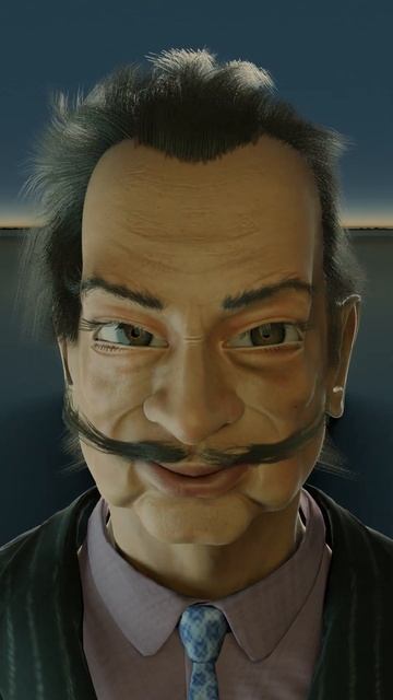 Я создал лицо Дали. Иногда он будет доволен. #blender #avatar # смотреть онлайн