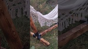 подставка для гамака из бруса.