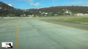 Посадка в Сочи (аэропорт г. Адлер). Вид из кабины пилото