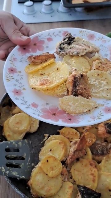 Горбуша в духовке с картофелем смотреть онлайн